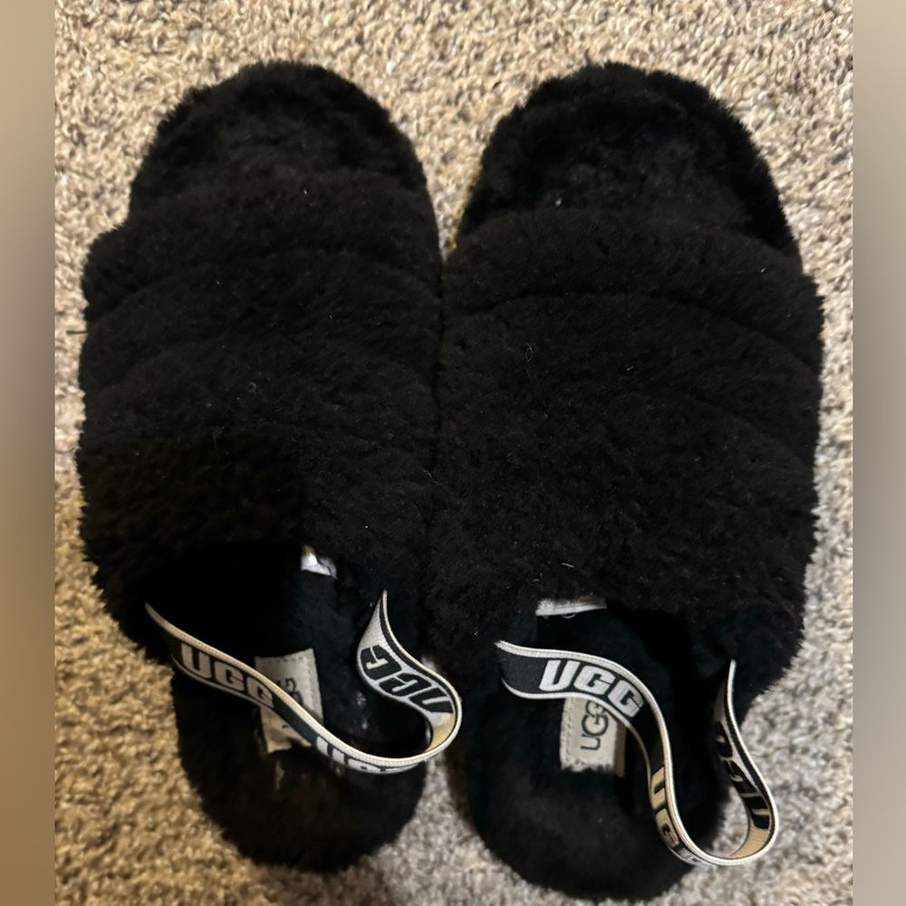 UGG Faux Fur Slip On Sandal/Slipper